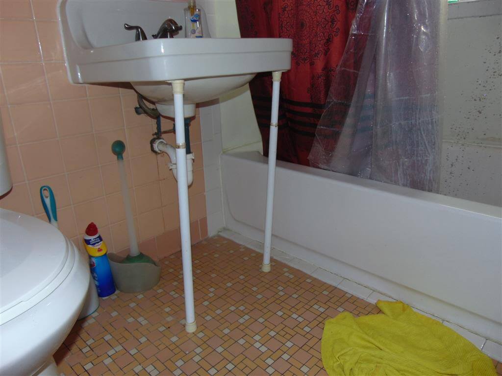 bathroom sink supports legs