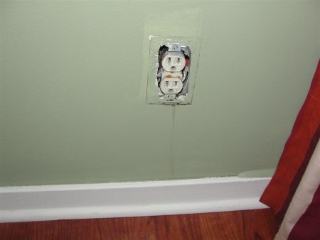 Interior - drip mark below outlet