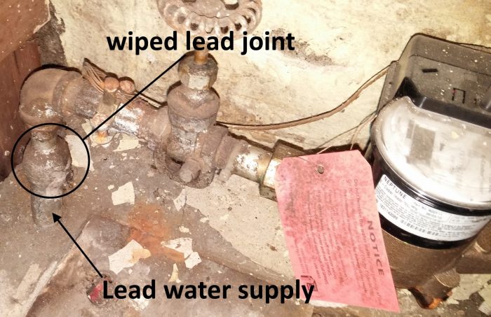 Lead water line