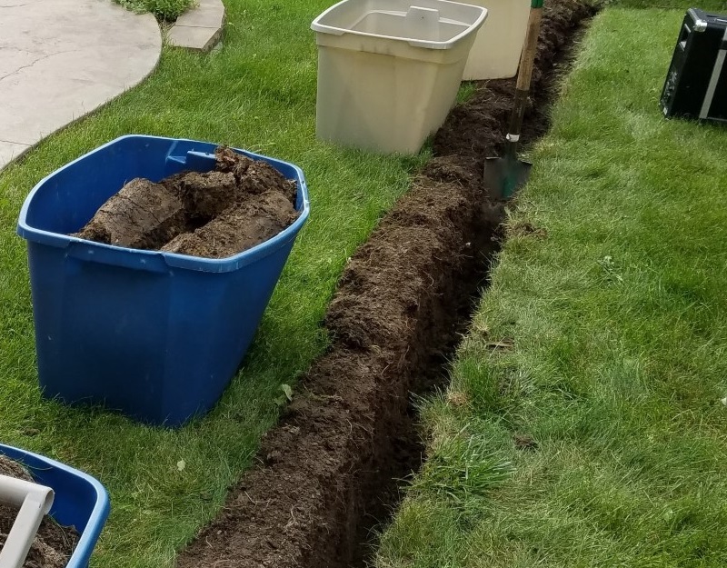 Trench digging without nasty lawn scars Structure Tech Home Inspections