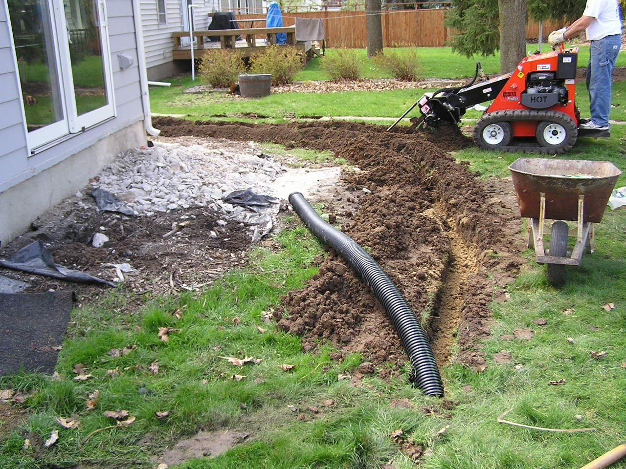 Trench digging without nasty lawn scars - Structure Tech Home Inspections