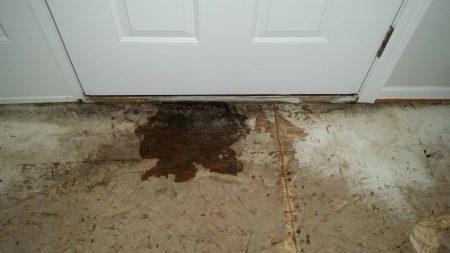 water leaking in at door threshold