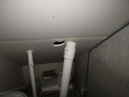 radon pipe disconnected