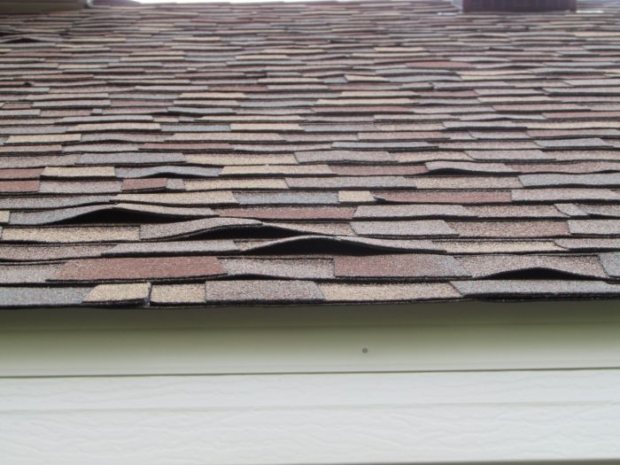 buckled shingles