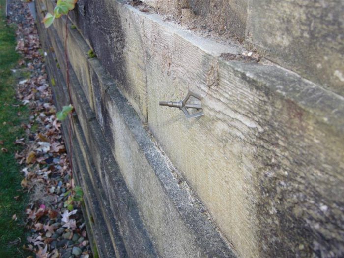 Retaining wall shot