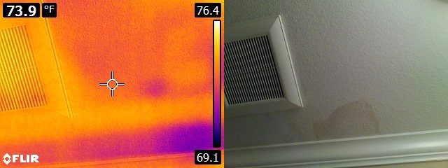 Infrared ceiling stain