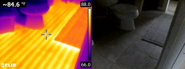 Infrared image of heated floor 4