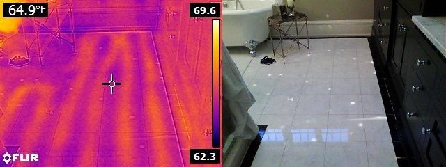 Infrared image of heated floor 2