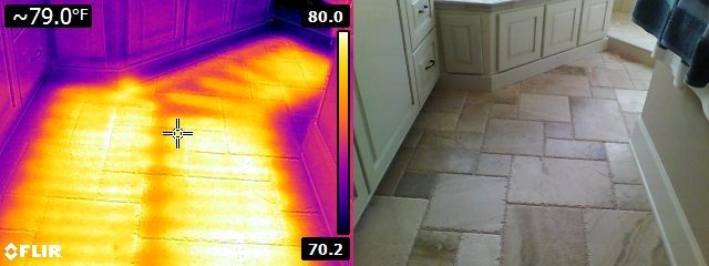 Infrared image of heated floor 3