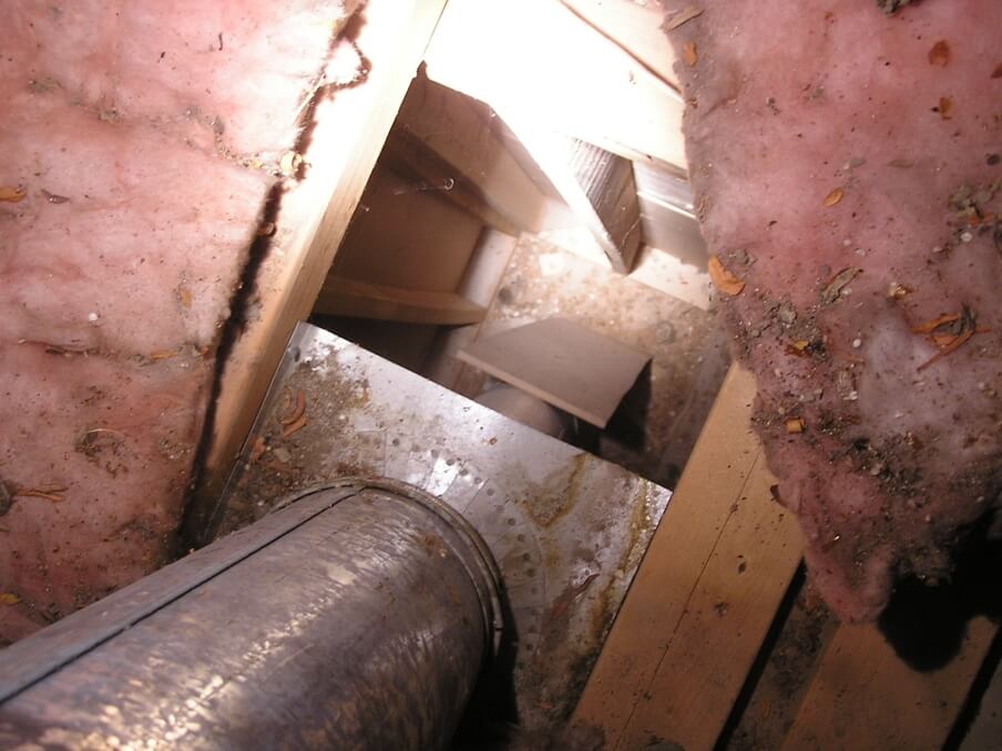 Huge Attic bypass around furnace vent