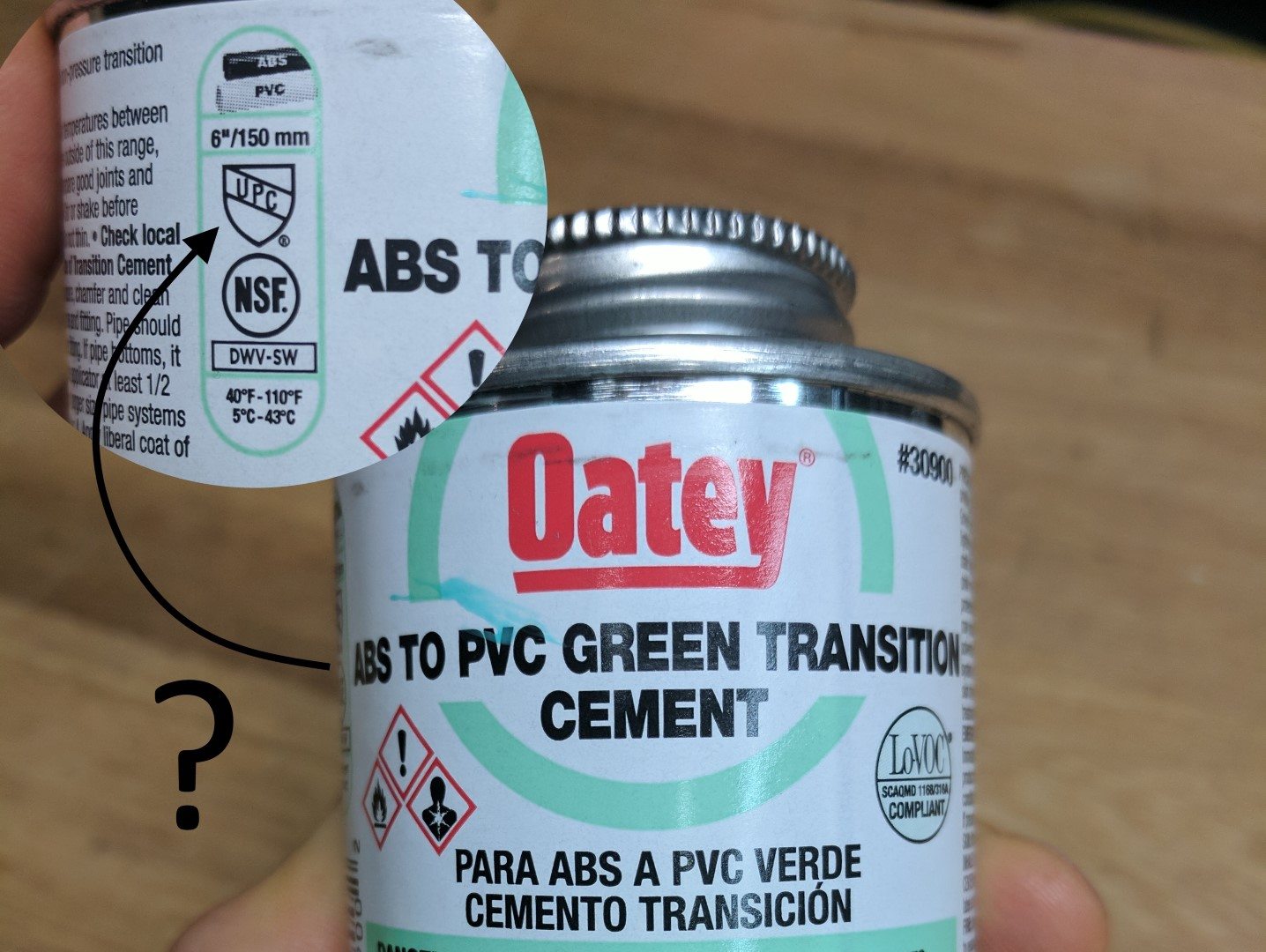 ABS to PVC cement ABS to PVC cement