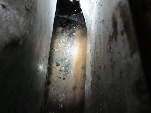 water in sub-slab duct