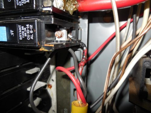 Aluminum wiring scorched 4