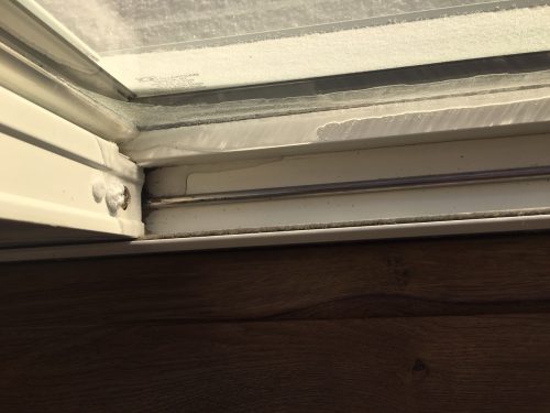 frost at sliding door