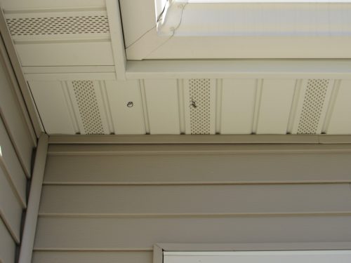 markings at soffit