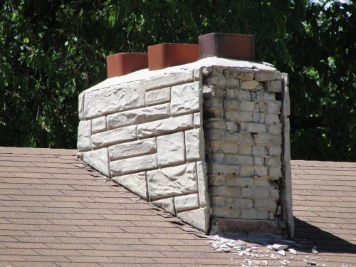 Chimney facade falling off