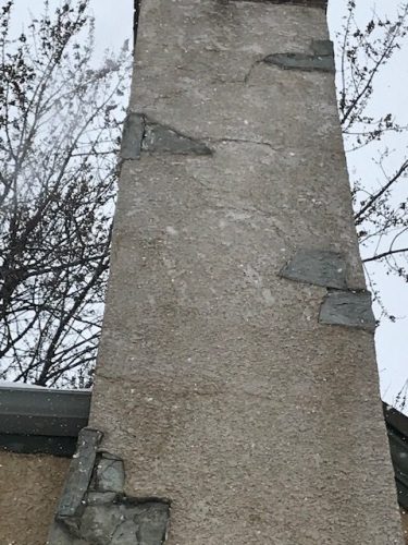 Chimney in need of repair