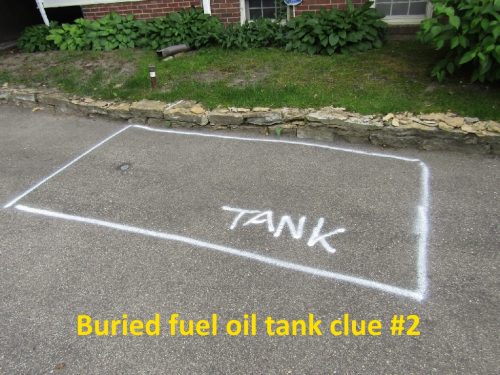 buried fuel oil tank subtle clue #2